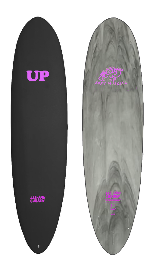 SURFBOARD UP L.A CURREN 6'6 BLACK/MARBLE PINK