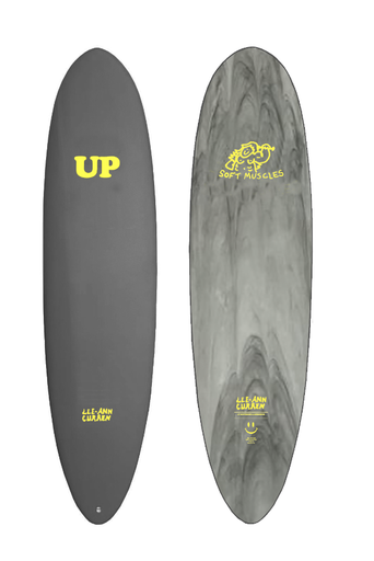 [5030] SURFBOARD UP L.A CURREN 6'6 GREY/MARBLE YELLOW